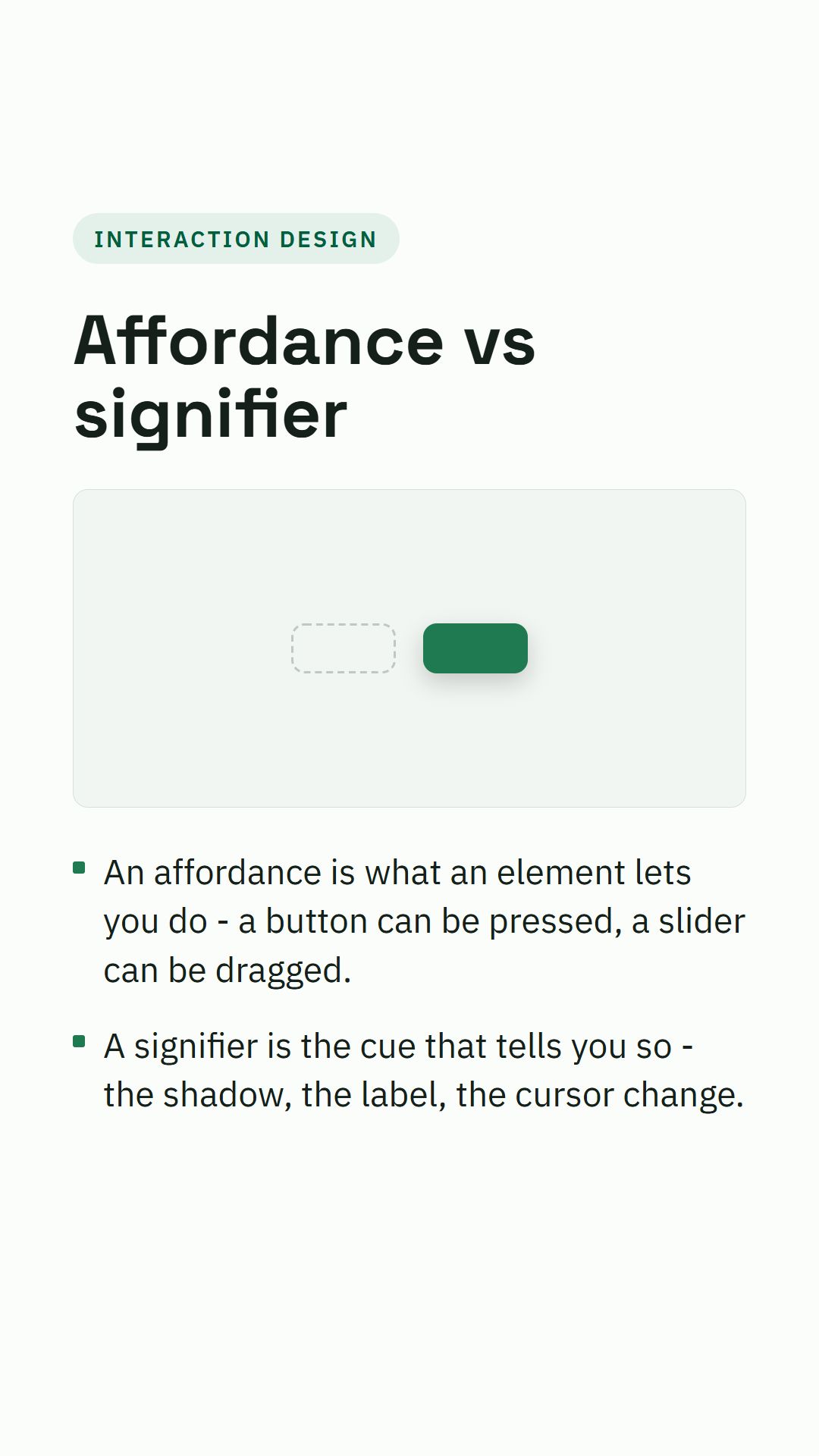 Still from the Affordance vs signifier video