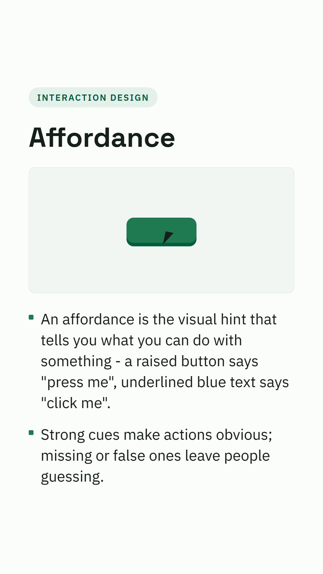 Still from the Affordance video