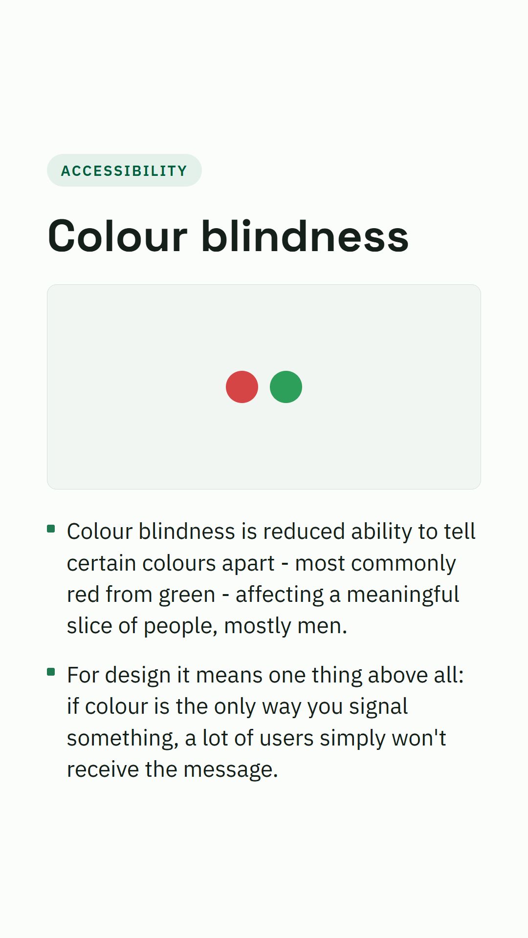 Still from the Colour blindness video