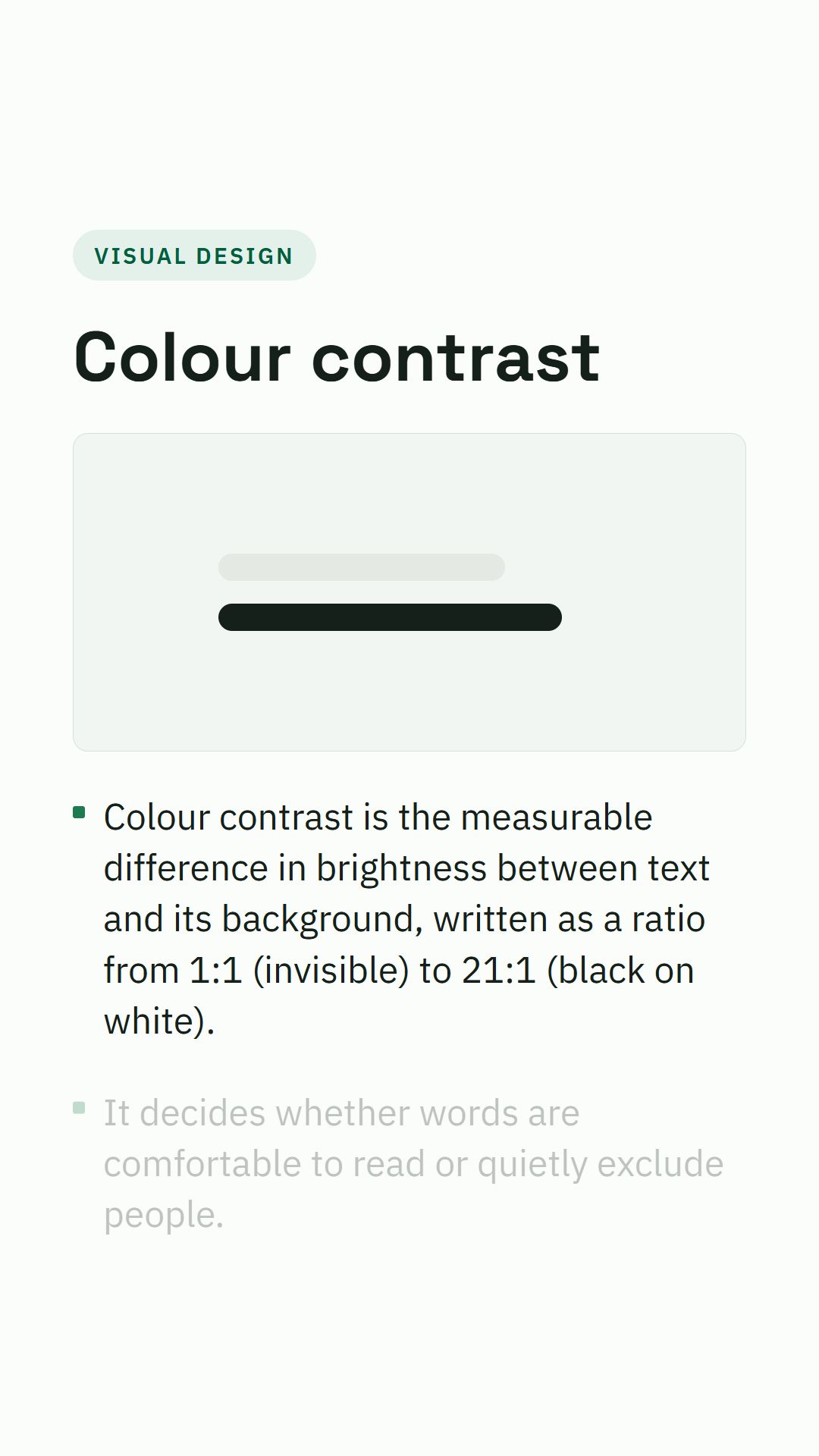 Still from the Colour contrast video