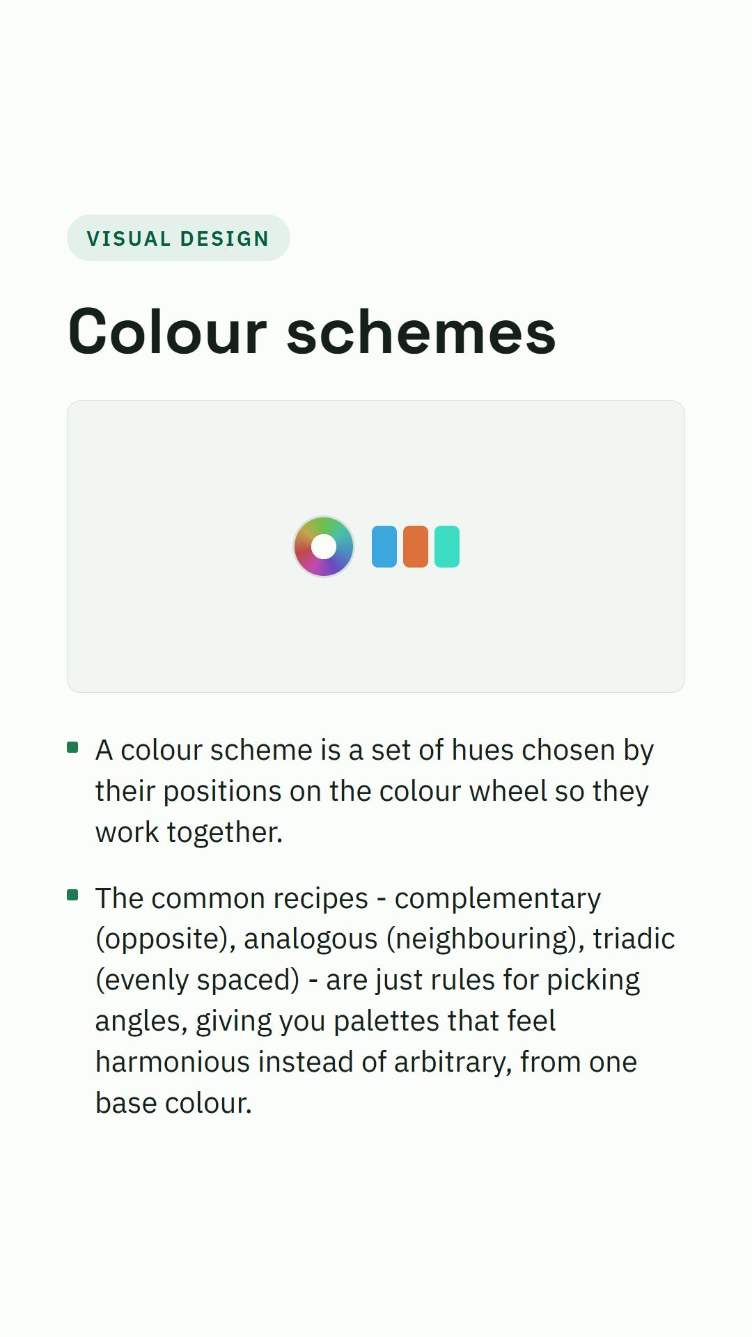 Still from the Colour schemes video