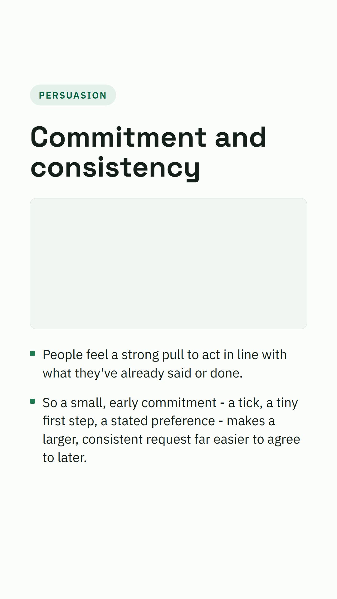 Still from the Commitment and consistency video