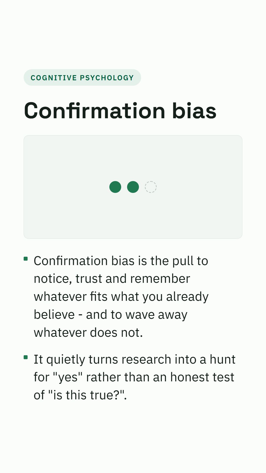 Still from the Confirmation bias video