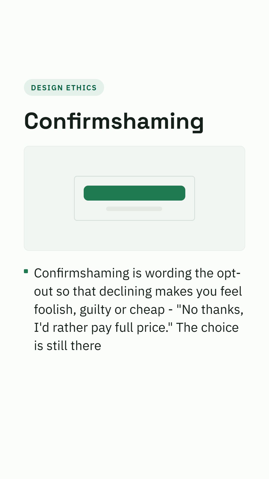 Still from the Confirmshaming video