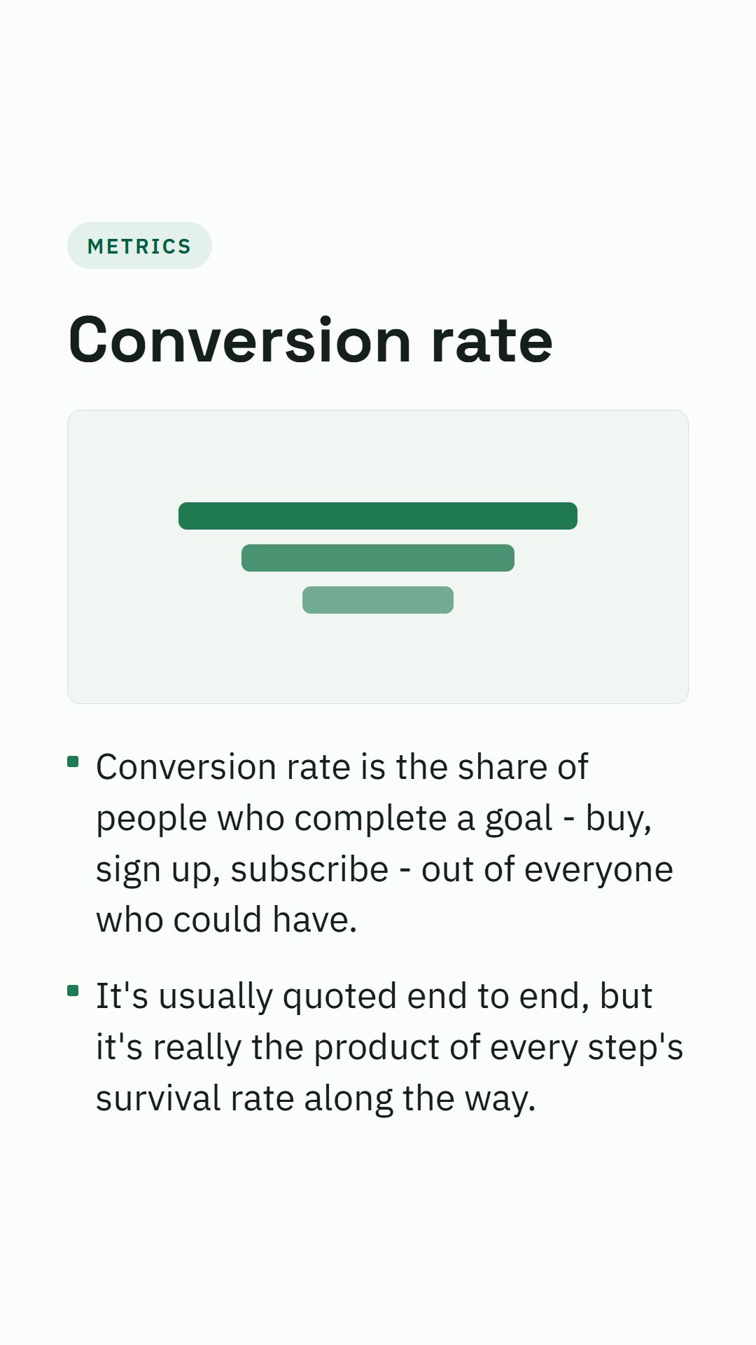 Still from the Conversion rate video