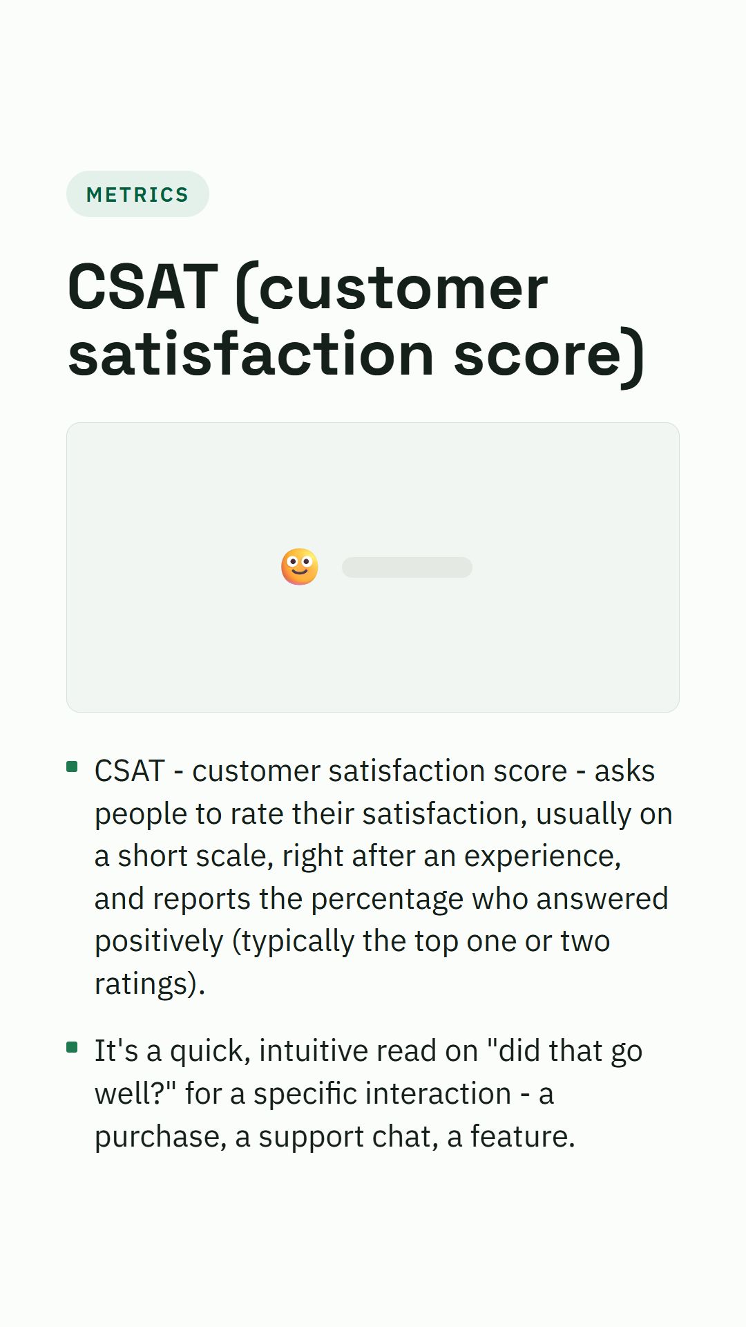 Still from the CSAT (customer satisfaction score) video