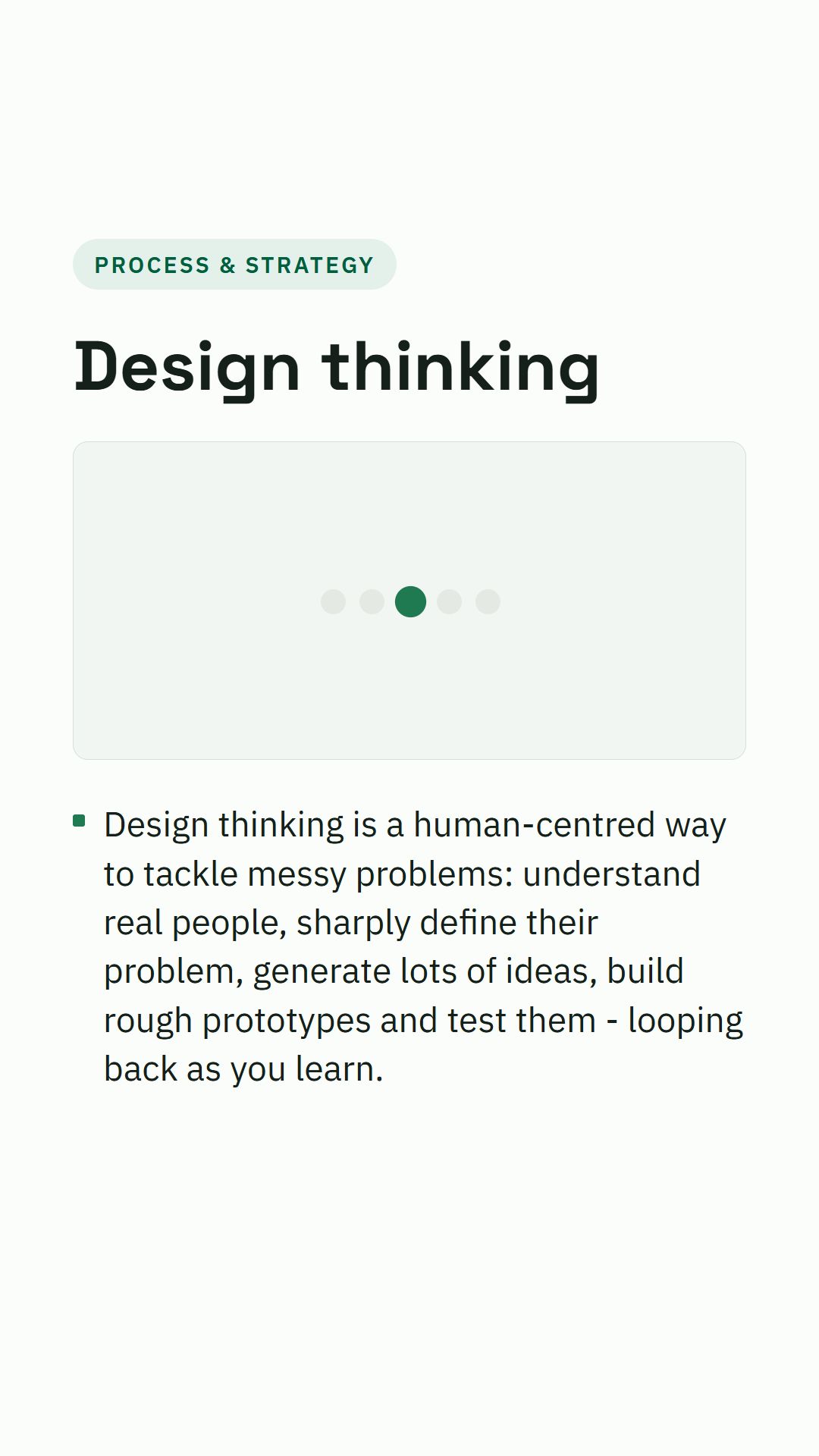 Still from the Design thinking video