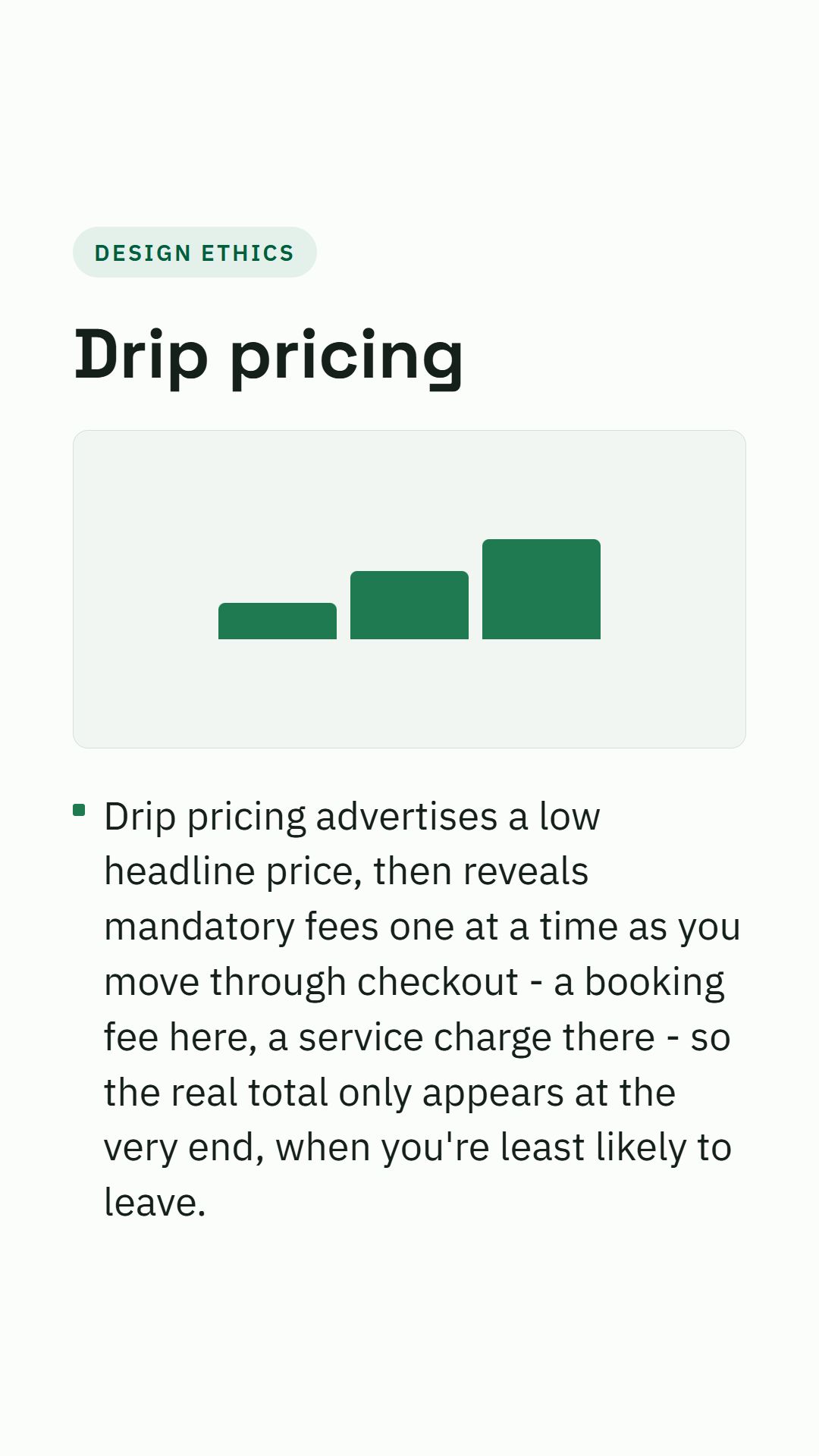 Still from the Drip pricing video