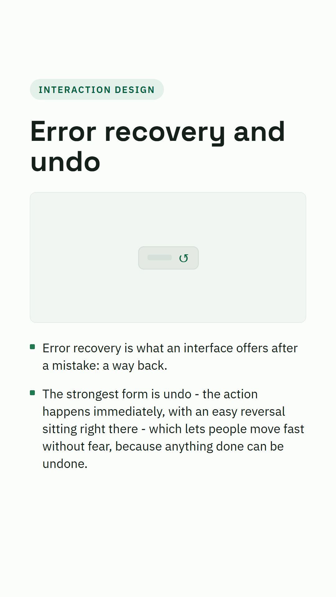 Still from the Error recovery and undo video