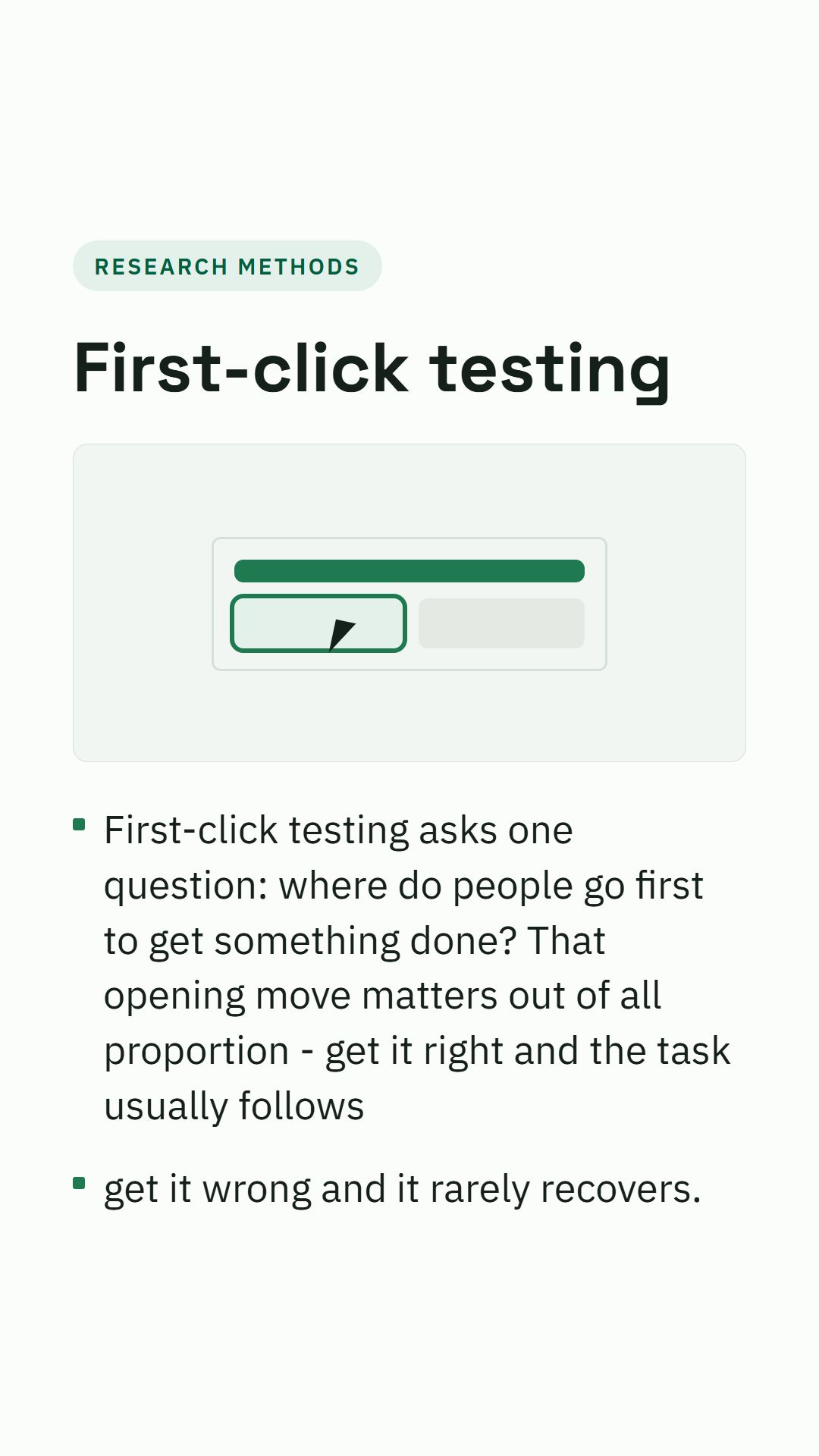 Still from the First-click testing video