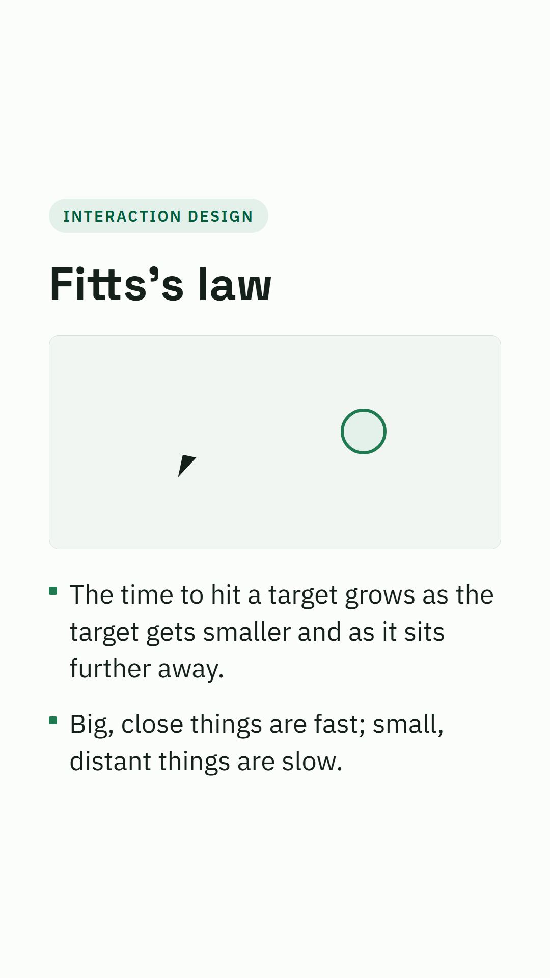 Still from the Fitts's law video