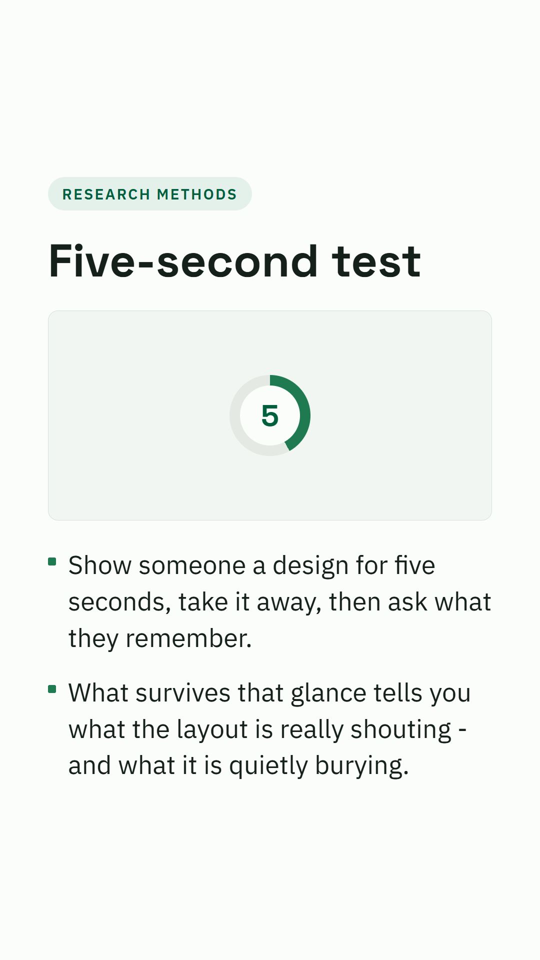 Still from the Five-second test video