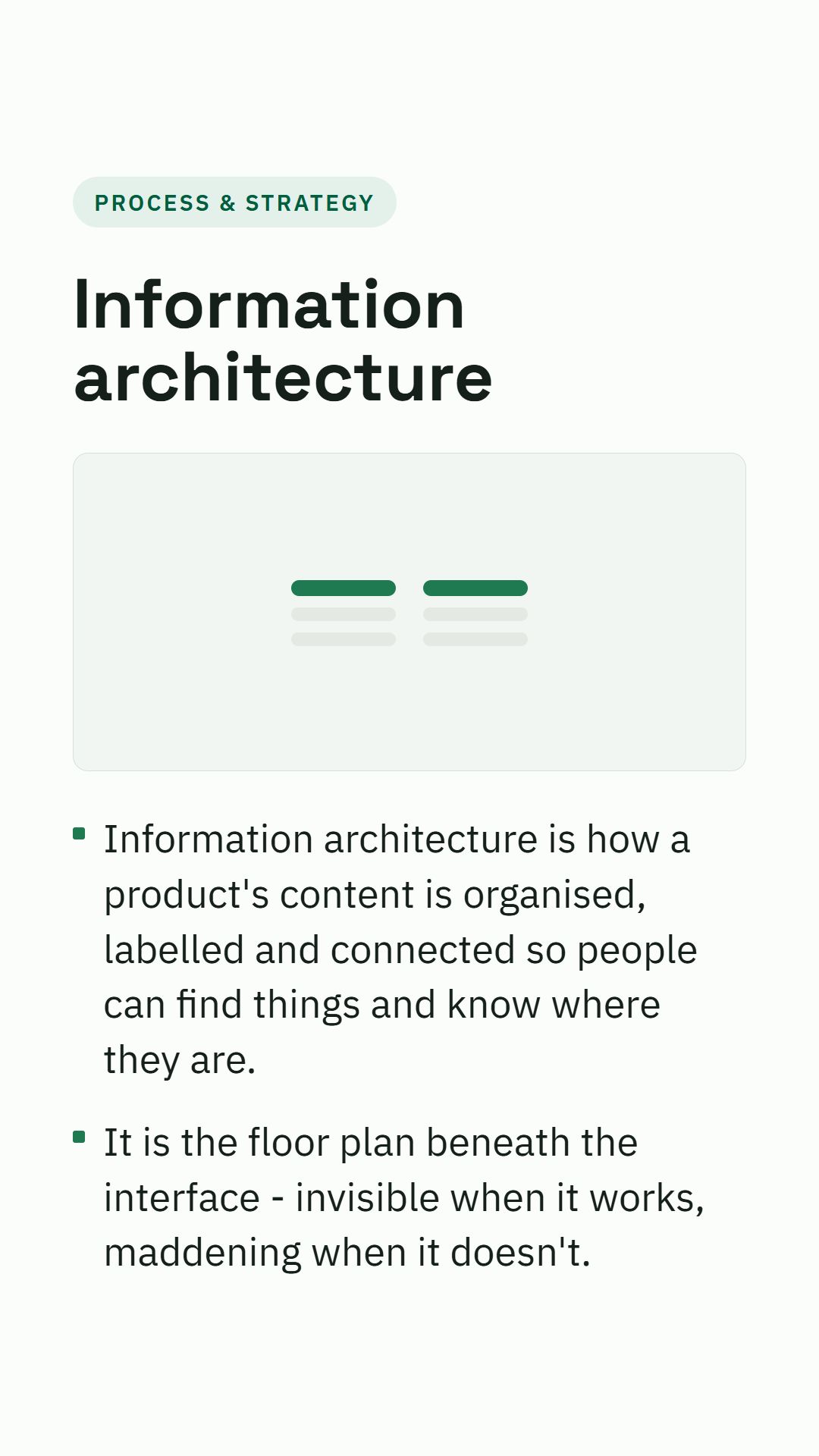Still from the Information architecture video