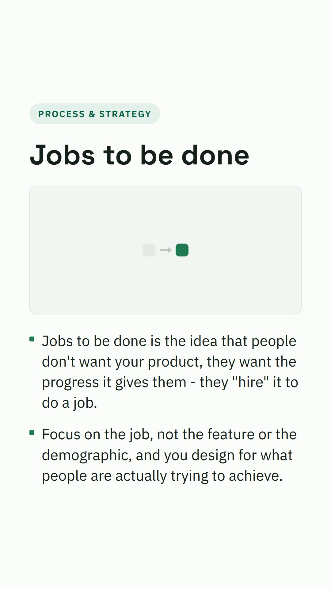 Still from the Jobs to be done video