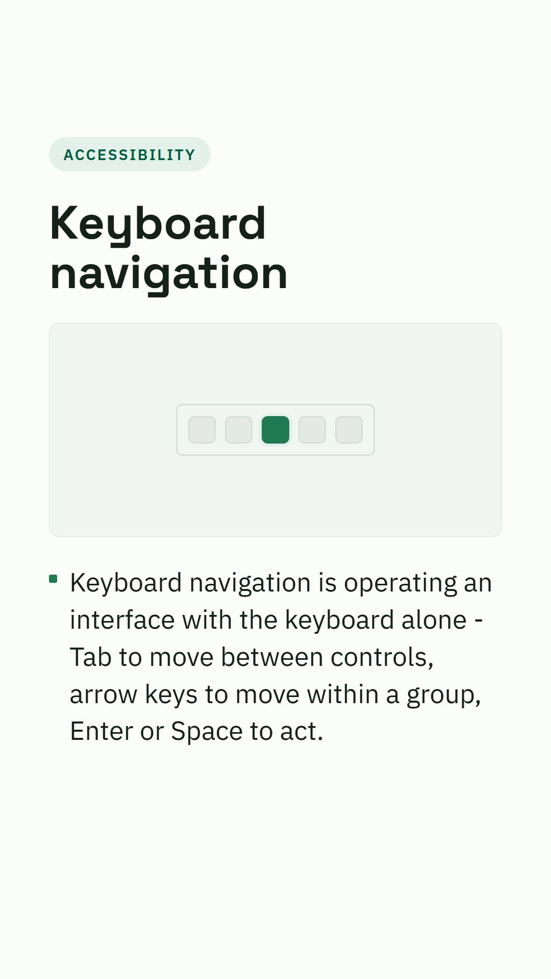 Still from the Keyboard navigation video