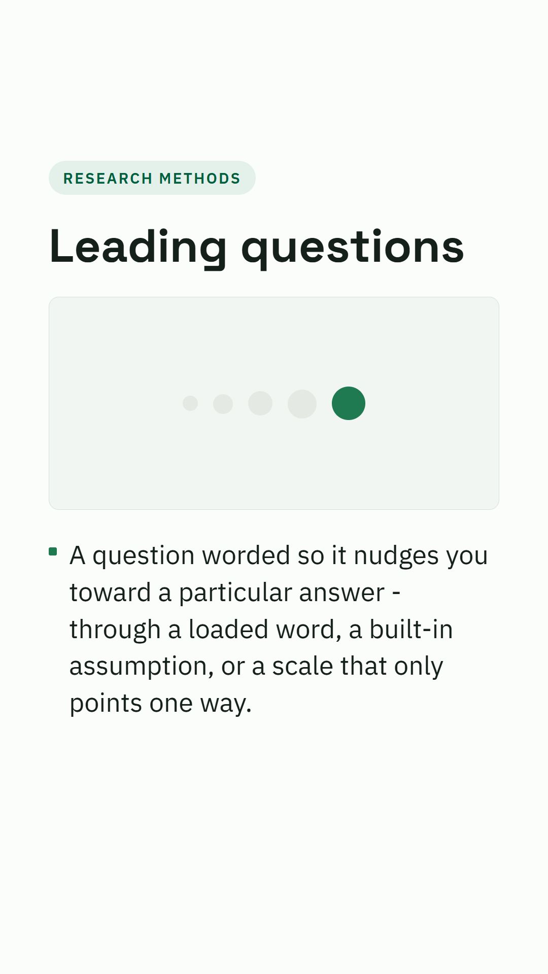 Still from the Leading questions video