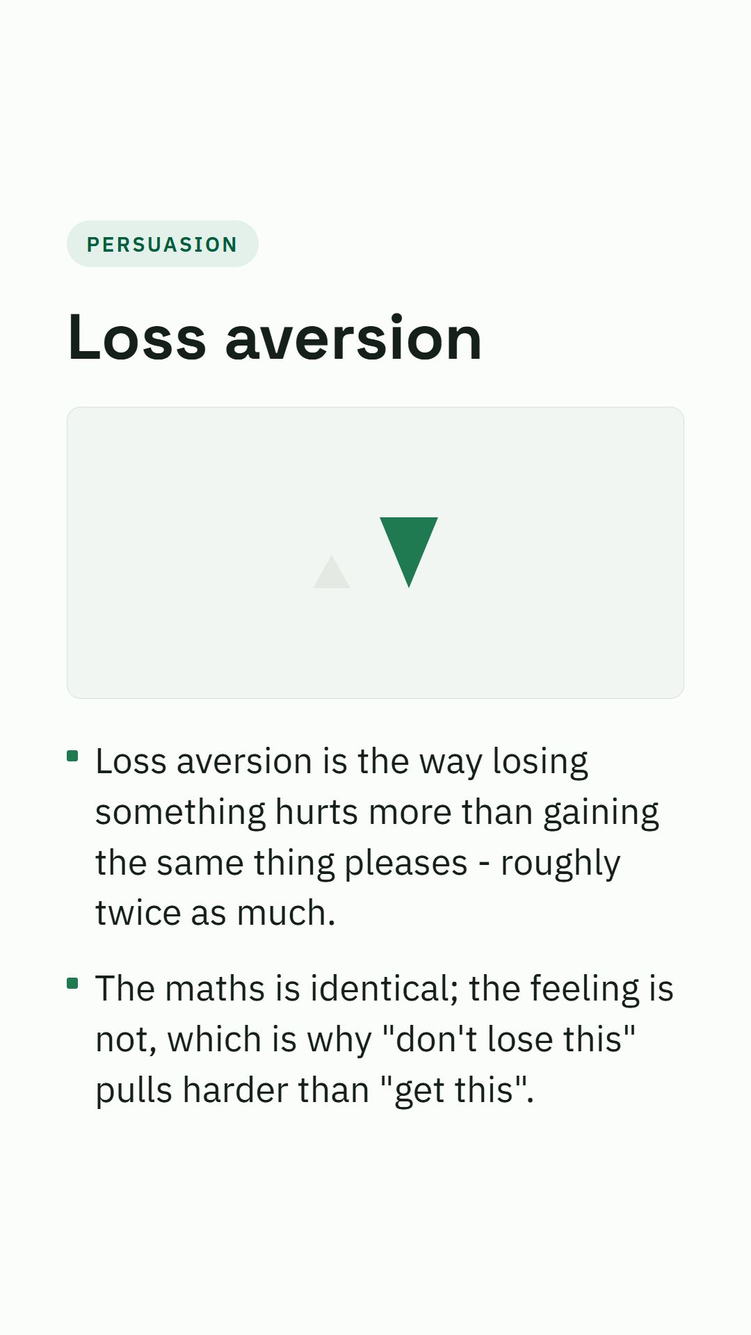 Still from the Loss aversion video