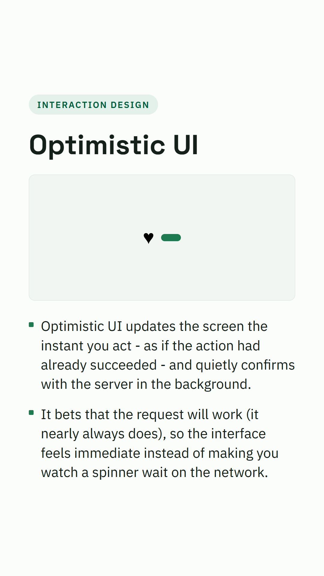Still from the Optimistic UI video