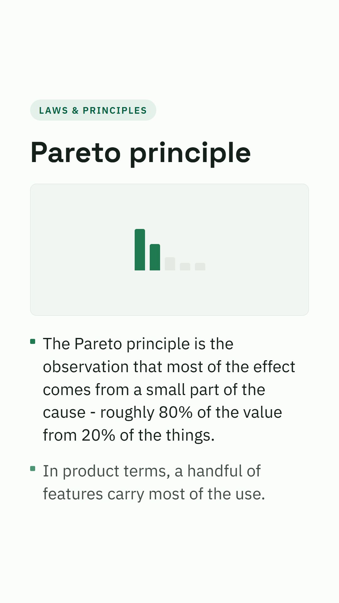 Still from the Pareto principle video