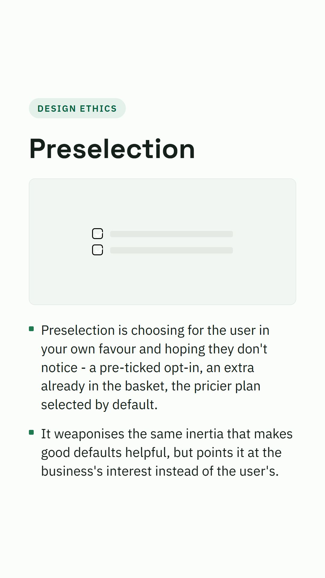 Still from the Preselection video