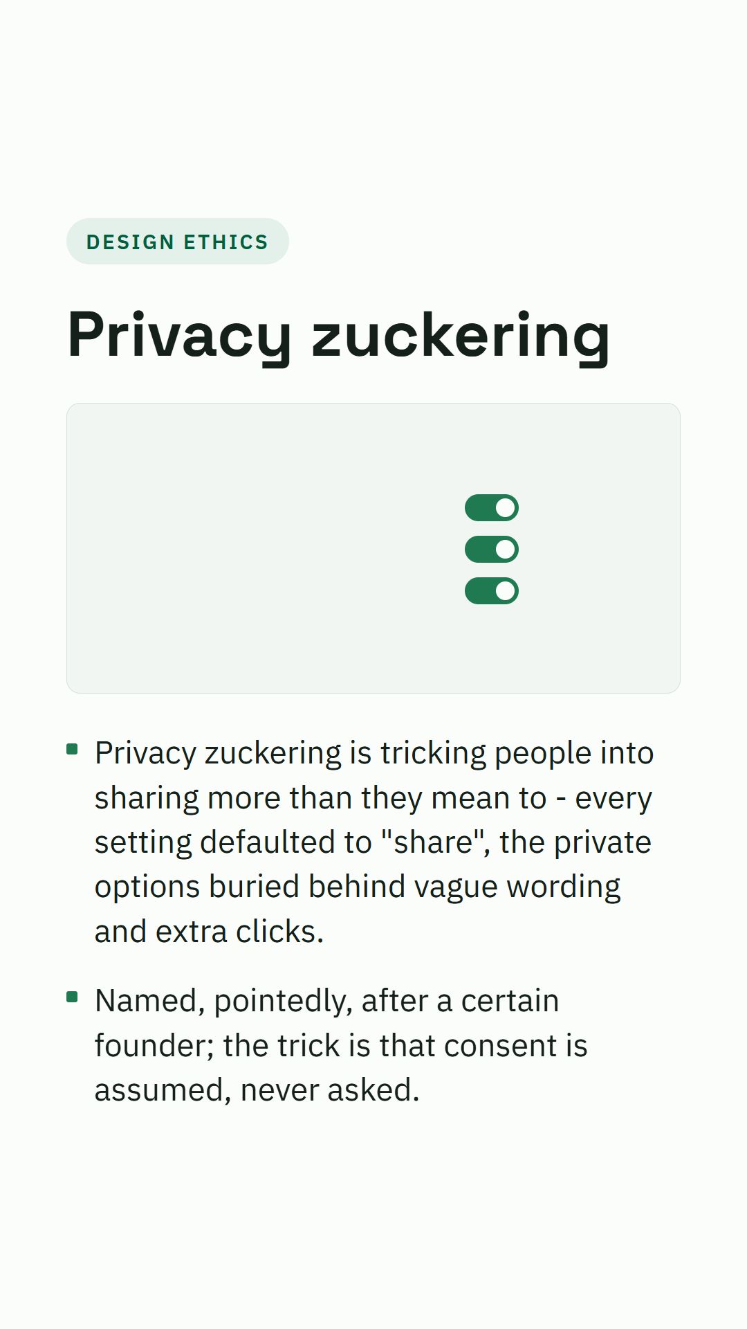 Still from the Privacy zuckering video