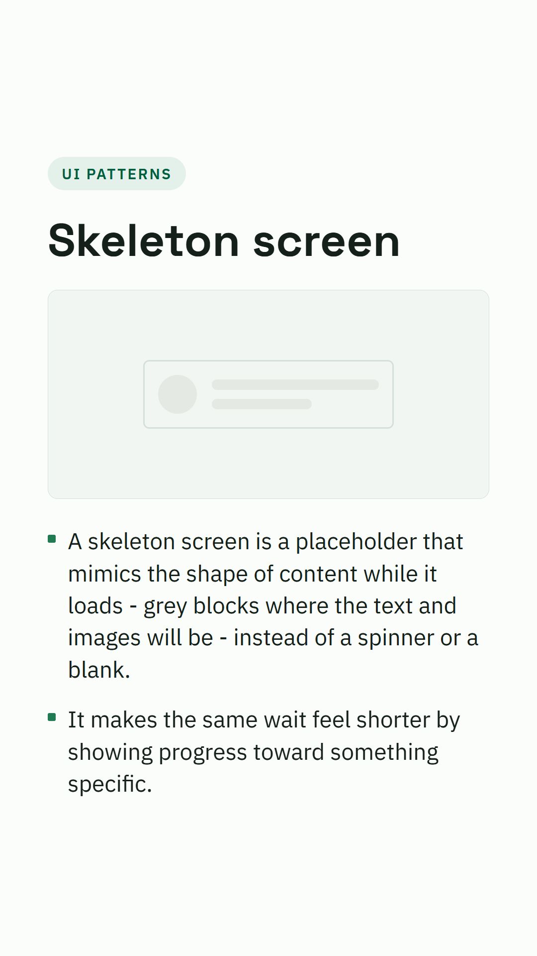 Still from the Skeleton screen video