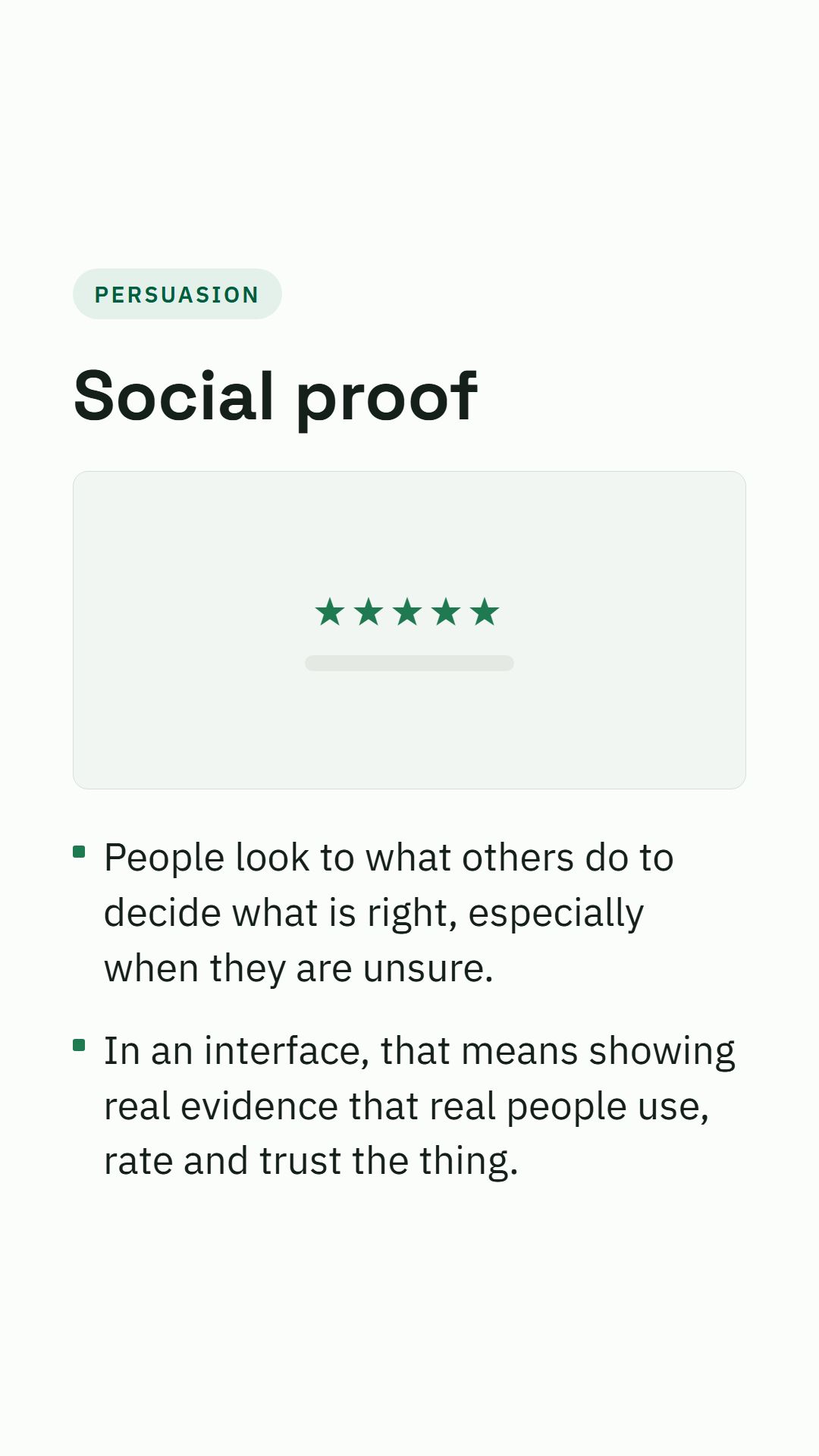 Still from the Social proof video
