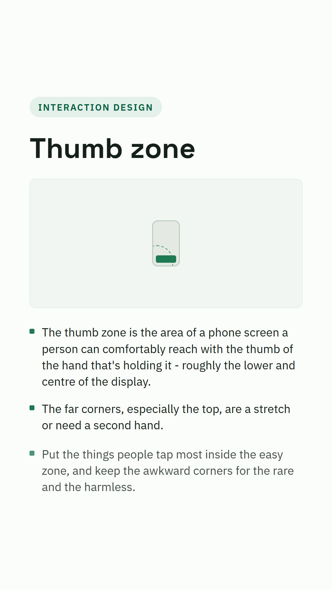 Still from the Thumb zone video