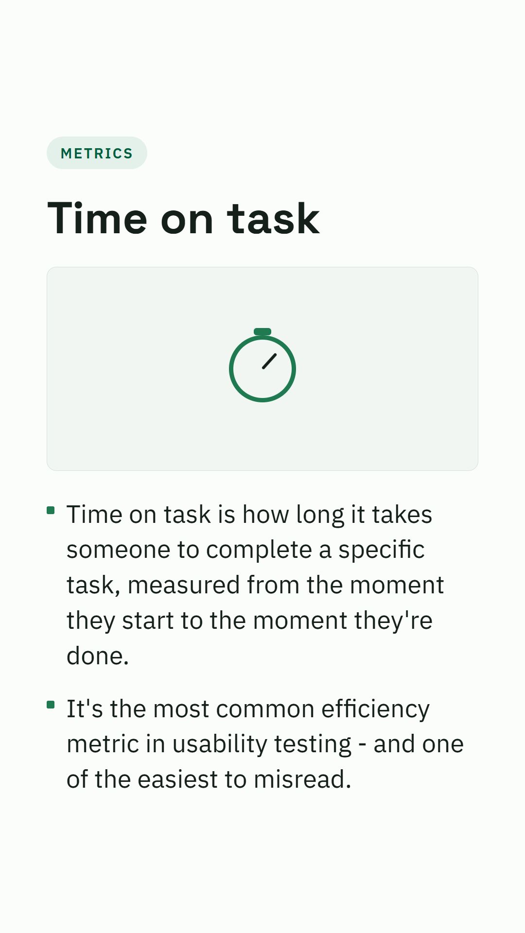 Still from the Time on task video