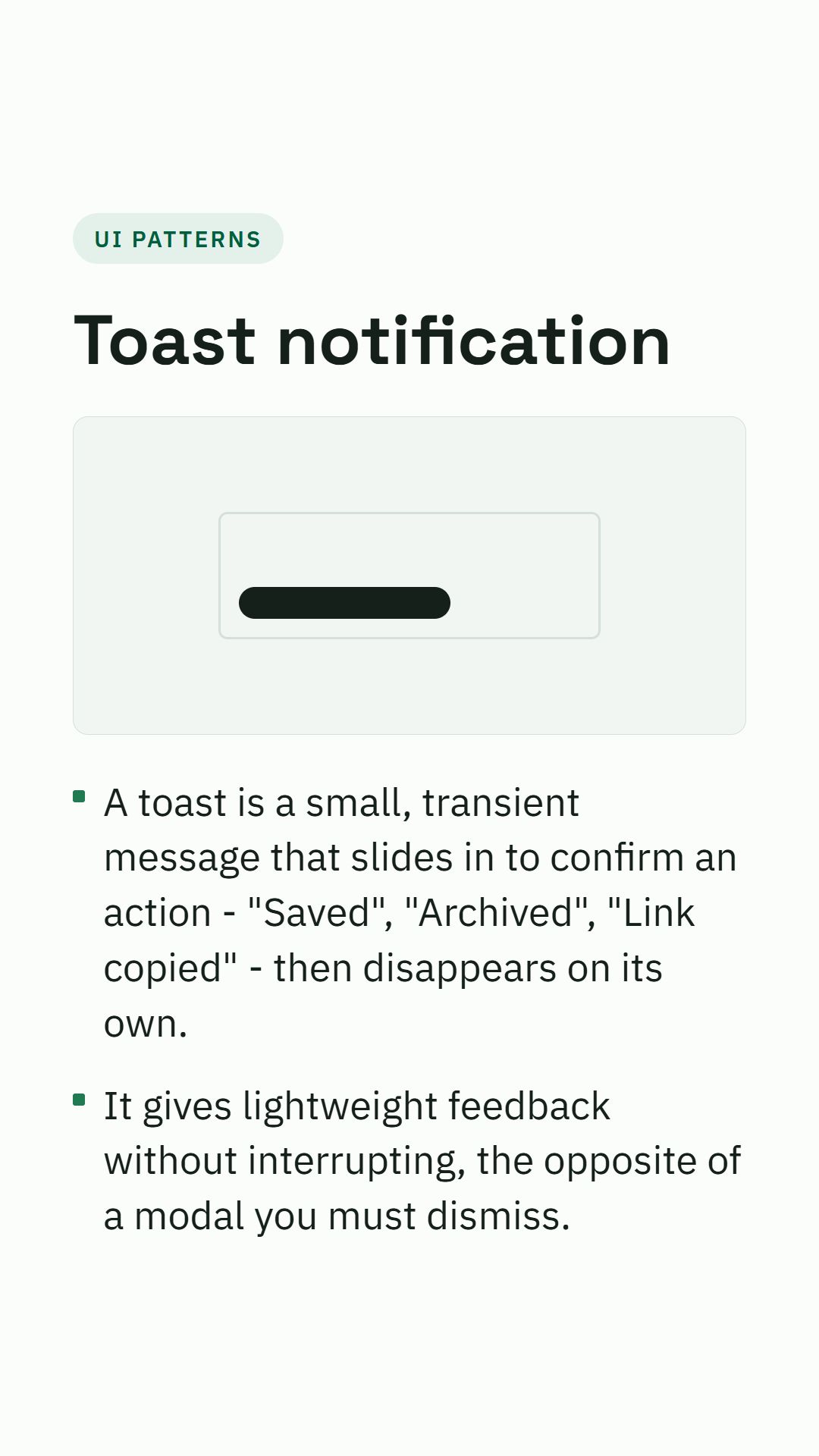 Still from the Toast notification video