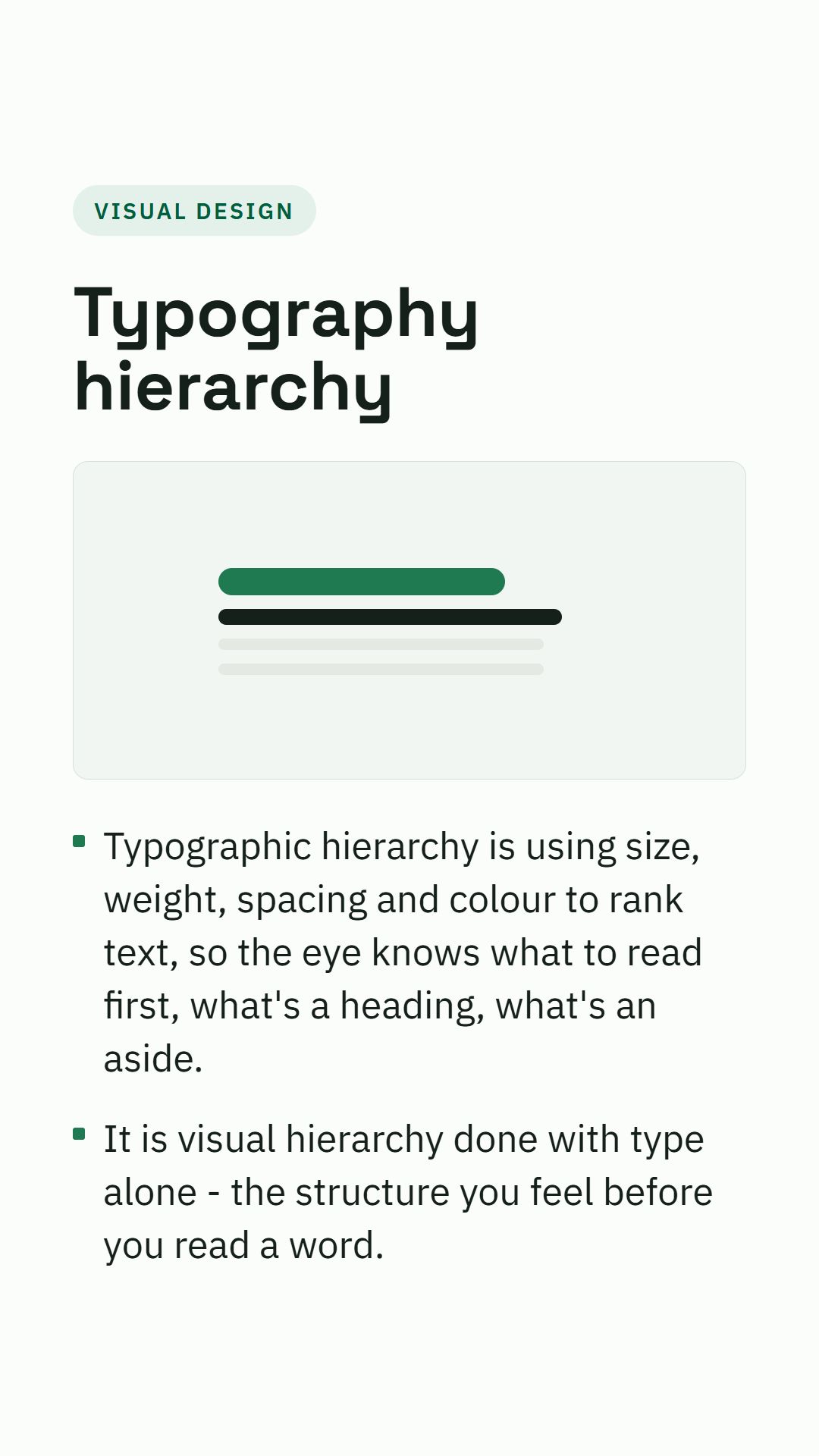 Still from the Typography hierarchy video