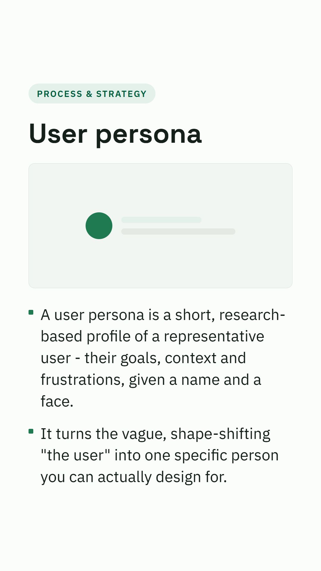 Still from the User persona video