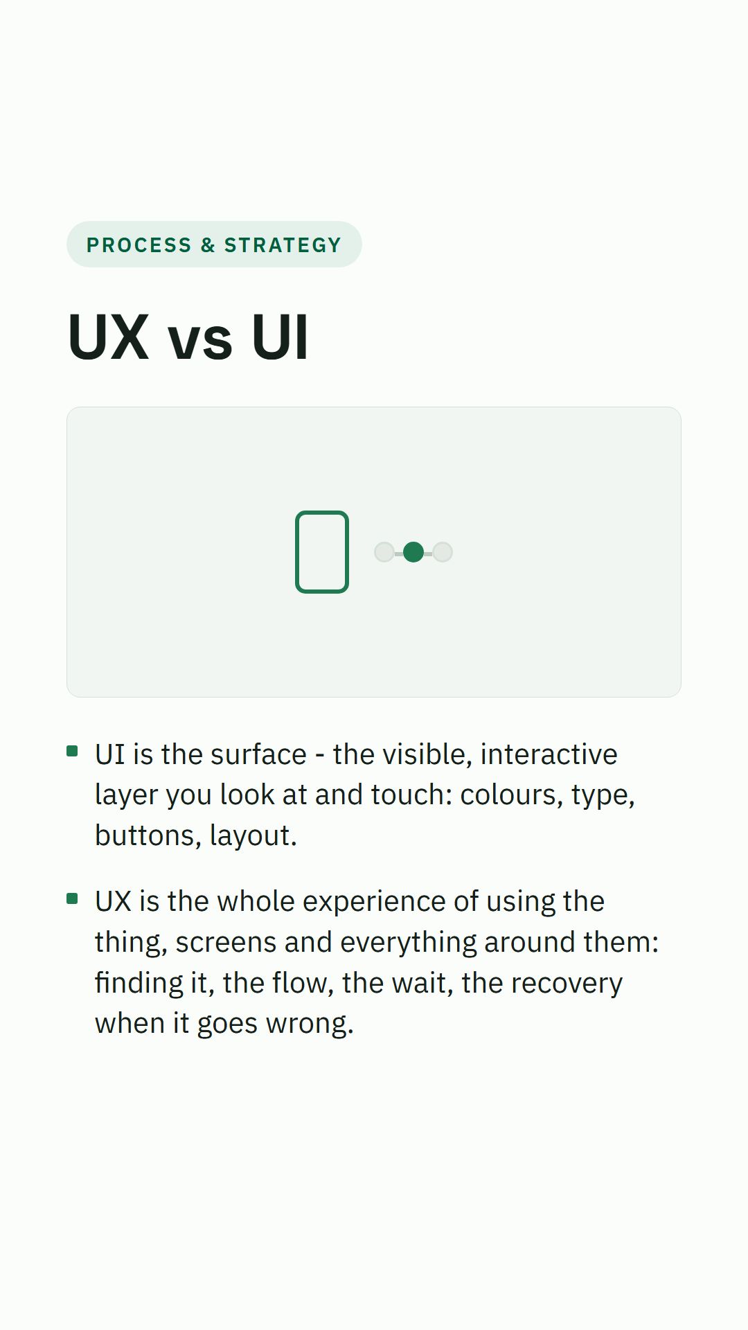 Still from the UX vs UI video